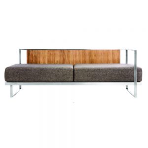 Jane Hamley Wells ABSORPTION_AS5053_A modern indoor outdoor lounge 1-Arm sofa sectional teak stainless steel frame seat cushions back pillows