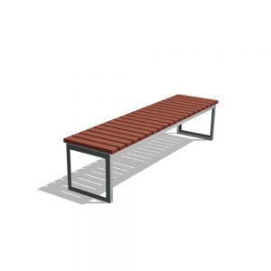 Jane Hamley Wells ARA_DSC1013003_A commercial urban park straight bench backless hardwood seat steel frame