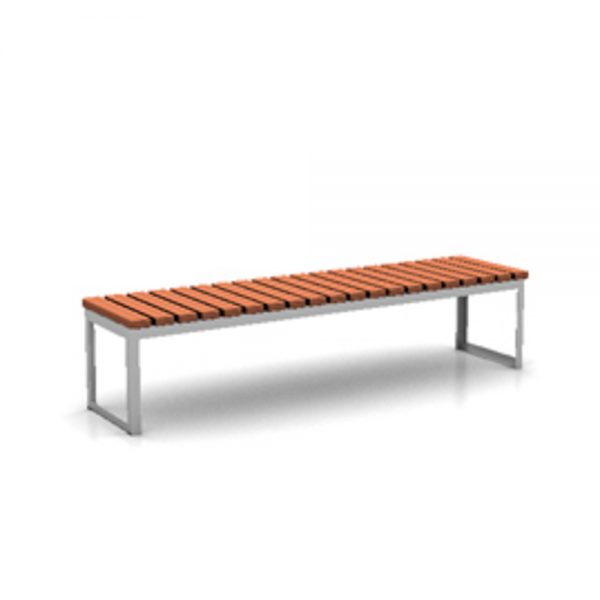 Jane Hamley Wells ARA_DSC1013003_B commercial urban park straight bench backless hardwood seat steel frame