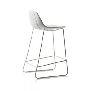 Jane Hamley Wells BABETTE_BABSL-SG-65_A modern counter stool polyurethane seat chrome or painted steel sled base