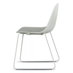 Jane Hamley Wells BABETTE_BABSL_A modern café restaurant side chair molded polyurethane seat on sled base
