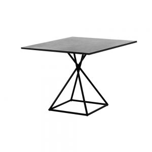 Jane Hamley Wells BB_BB8101_A modern indoor outdoor square dining table granite top powder-coated square base