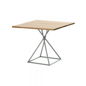 Jane Hamley Wells BB_BB8111_A modern indoor outdoor square dining table teak stainless steel square base