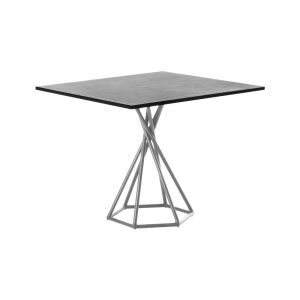 Jane Hamley Wells BB_BB8201_A modern indoor outdoor square dining table granite stainless steel hexagon base