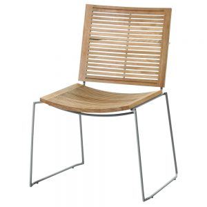 Jane Hamley Wells BB_BB9102-SS_A contemporary outdoor stacking restaurant chair teak stainless steel
