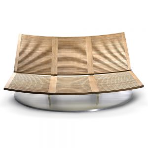 Jane Hamley Wells BEO_BO7289_A modern outdoor chaise lounge teak stainless steel turntable base