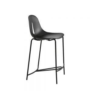 Jane Hamley Wells GOTHAM_Poly_SG65_A modern counter stool polyurethane seat on chrome or steel legs