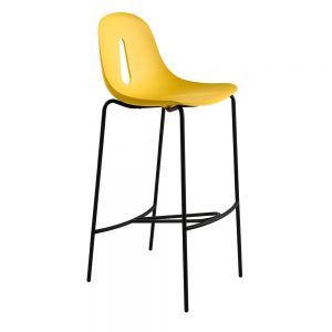 Jane Hamley Wells GOTHAM_Poly_SG80_A modern restaurant bar stool polyurethane seat on chrome or steel legs