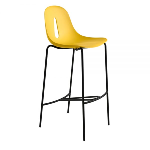 Jane Hamley Wells GOTHAM_Poly_SG80_A modern restaurant bar stool polyurethane seat on chrome or steel legs