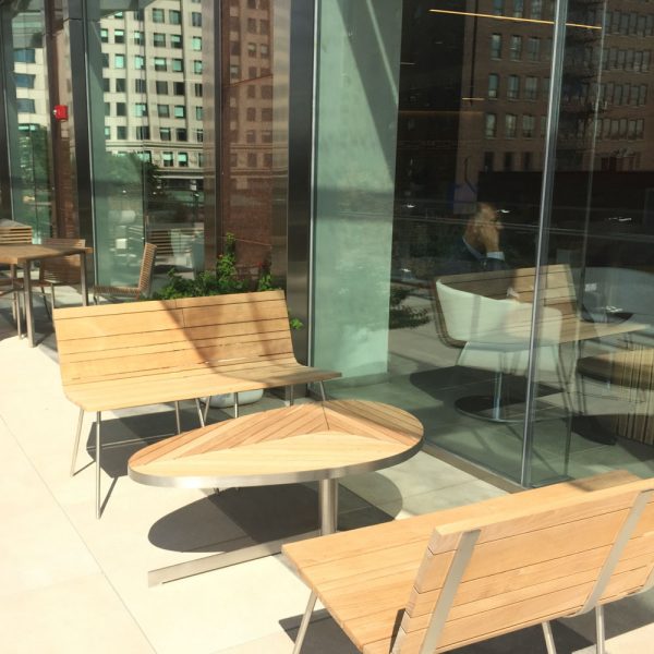 Jane Hamley Wells KURF_KF8706 modern indoor outdoor coffee table teak stainless steel lifestyle_1