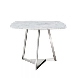 Jane Hamley Wells TRIZ_8201_A luxury modern square dining table stone top stainless steel legs
